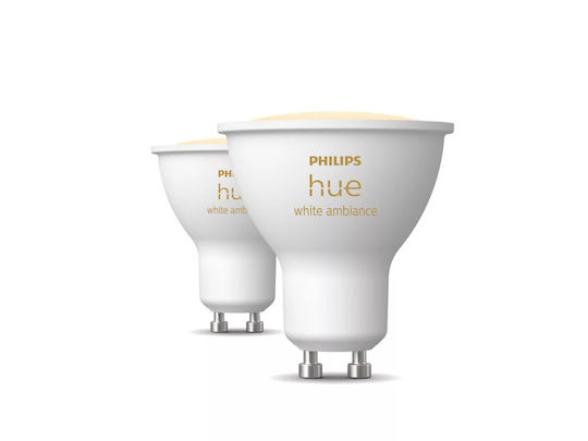 Philips Becuri Inteligente Philips Hue LED 4.2W pentru Soclu GU10 2 Bucăți