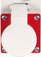 Receiver Plug Flap 16a 4p 400v Red Ip44 514-6d