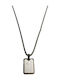 Kalliopi Silver Necklace ID Card From Black Steel