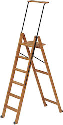 Folding Ladder Arredamenti Italia H 132 Cm Tuscania 6 Cherry Wood