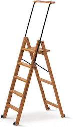 Folding Ladder Arredamenti Italia H 109 Cm Tuscania 5 Cherry Wood