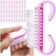 Set 50 Pensule Manichiură Îndepărtare Praful Zola Pensule Moi Mâner Confortabil 6.5 X 3.2 X 1.5 Cm Roz