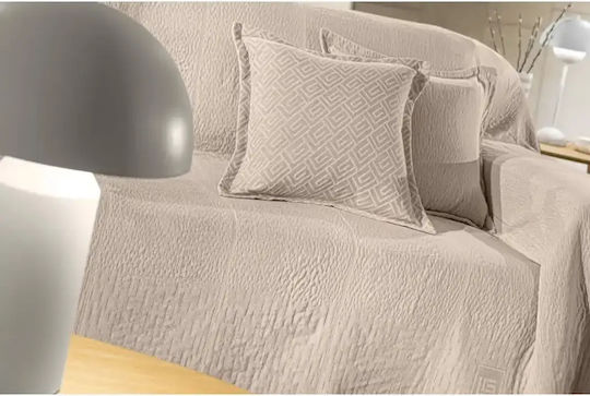 Guy Laroche Soho Sofa Throw 2 Sides Chenille 180x250cm Natural