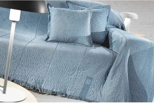 Guy Laroche Soho Ριχτάρι Τριθέσιου Καναπέ Δύο 'Οψεων Chenille 180x300εκ. Denim