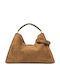 Leder Damen Schultertasche Tabac