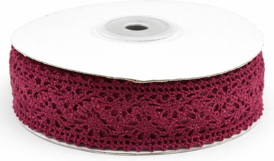 Bandă Dantelă 2,3 cm Bordo 9 m