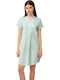 Vamp Summer Cotton Women's Nightgown Green