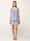 Vamp Καλοκαιρινό Βαμβακερό Babydoll Blue Kentucky