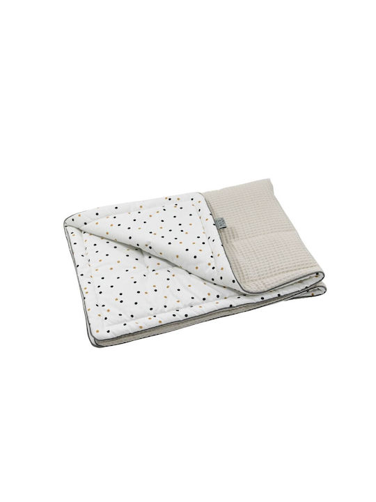 Tiny Star Baby Blanket Nursery Swaddling Blanket Cotton Beige 75x100cm