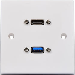Av:link Wandplatte Usb-a/hdmi 8k 122.398uk