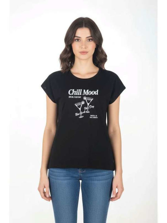 Paco & Co Γυναικείο T-shirt Black