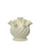 Decoris Dekorative Porzellanvase Weiß