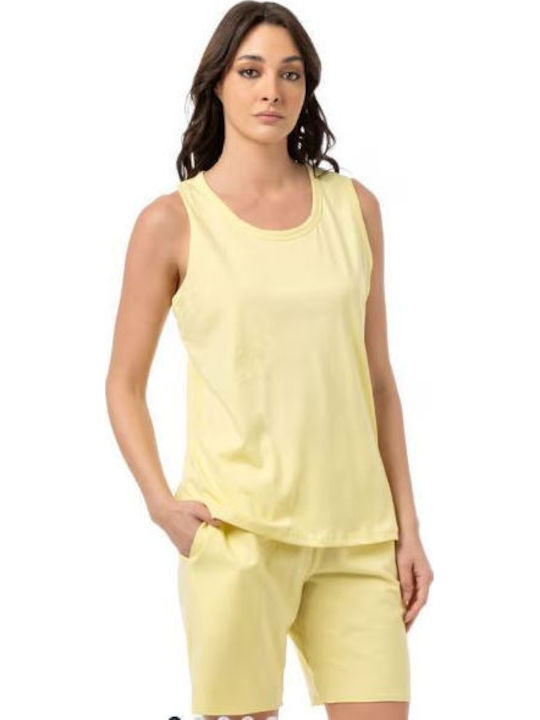 Bodymove Damen Bluse Baumwolle Zitronengelb