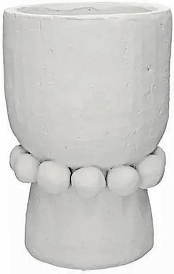 Zaros Decorative Ceramic Vase Sevora White 18xH28.6cm