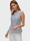 Damen Bluse Baumwolle Marineblau