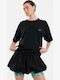 Γυναικείο Oversized Crop T-shirt Ριγέ Black
