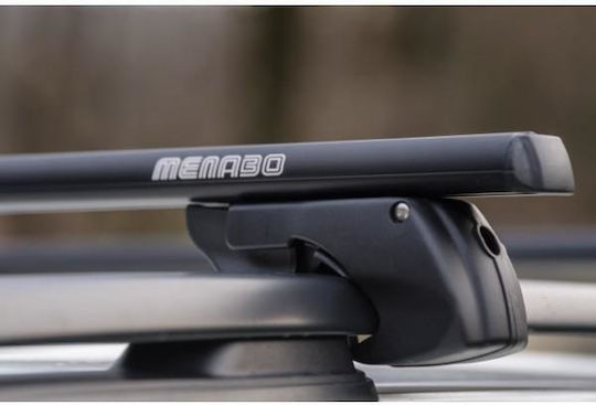 Menabo Aluminum Roof Bars Sherman for Volkswagen Golf 5D VII (5G) Sportsvan 2014 2019 for Cars with Factory Roof Bars Set with Roof Rack Legs Black