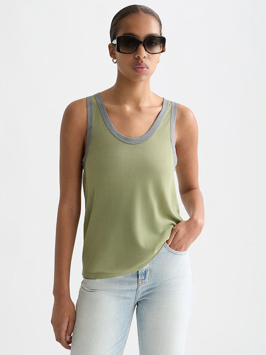 Women's Sleeveless Green Blouse