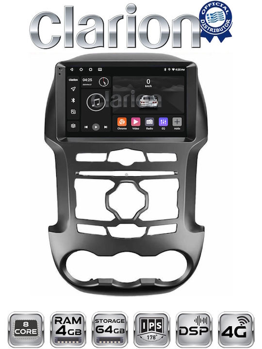 Clarion Ηχοσύστημα Αυτοκινήτου για Ford Ranger 2011 > 2015 (Bluetooth/USB/WiFi/GPS/Apple-Carplay/Android-Auto)