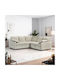 Lounivo Corner Sofa Bed Beige 215x215x84cm