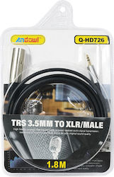 XLR male - 3.5mm male 1.8m