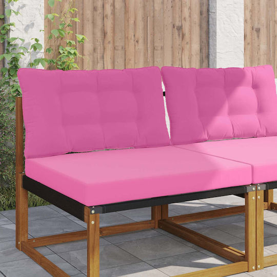 vidaXL Pernă De Canapea De Grădină Cu Spătar Roz 2 Buc 68.5x80 Cm