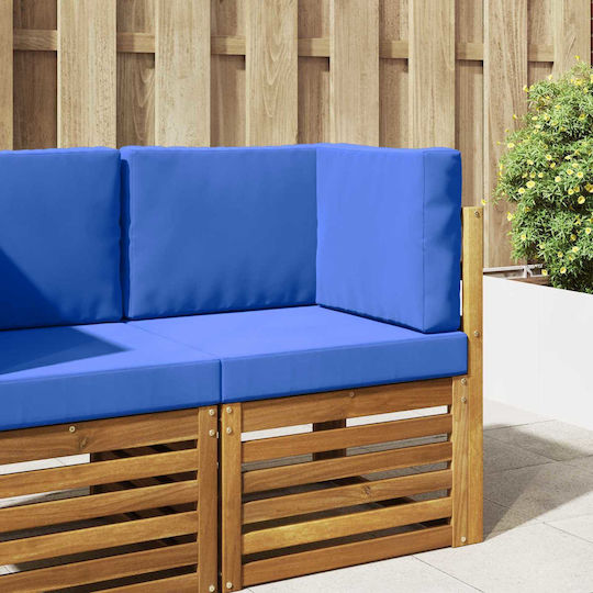 vidaXL Garden Chair Cushions with Backrest Turquoise 3 Pieces 60x60cm