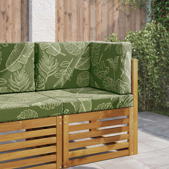 vidaXL Pernă De Canapea De Grădină Cu Spătar Verde 3 Buc 60x60 Cm