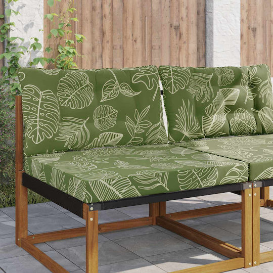 vidaXL Pernă De Canapea De Grădină Cu Spătar Verde 2 Buc 68.5x80 Cm