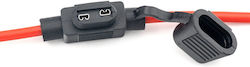 Set 1 Mini Typ Auto-Sicherungshalter 11x8,6mm Wasserdicht Carguard 5 Stücke 22 cm Kupferkabel 1 mm² Max 15a
