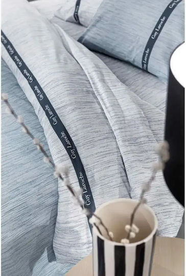 Guy Laroche Avene Super-Double Set 4 Pieces 240x265cm Denim Bed Sheets Guy Laroche Avene Super-Double Set 4 Pieces 240x265cm Denim Bed Sheets