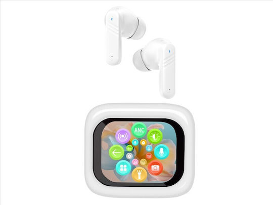 Trevi Ear 100 In Ear Bluetooth Handsfree Слушалки с Калъф за Зареждане Бели