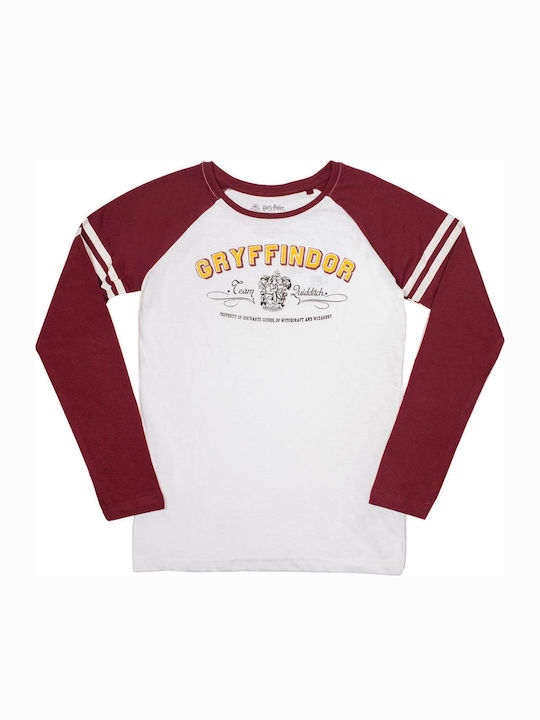 Детска Блуза Дълъг Ръкав Бяла Hp Gryffindor