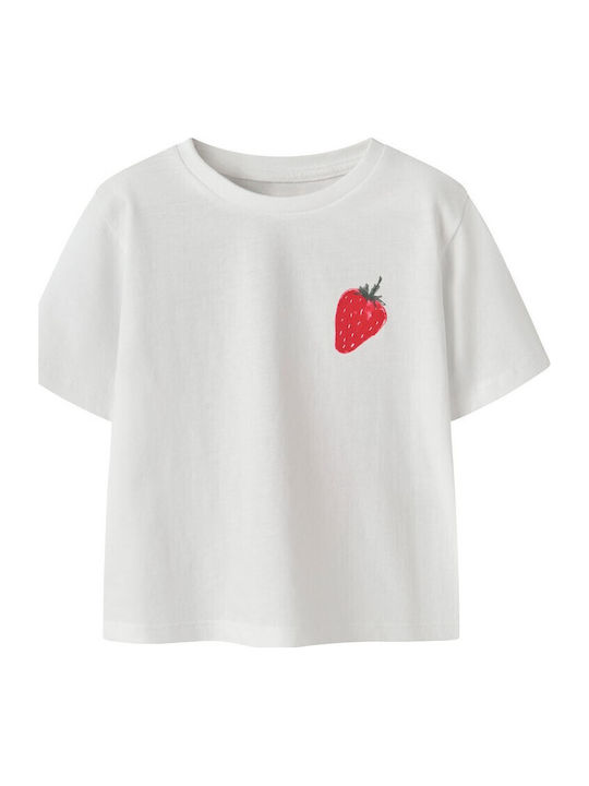Παιδική Μπλούζα Κοντομάνικη Άσπρη Strawberry