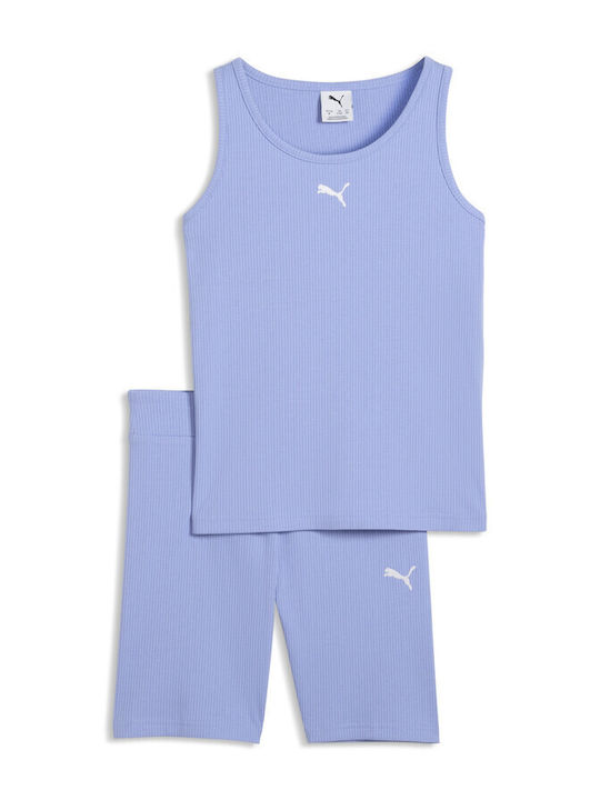 PUMA Детски Комплект с Клин Летен 2 Броя Лилав Jr Ess
