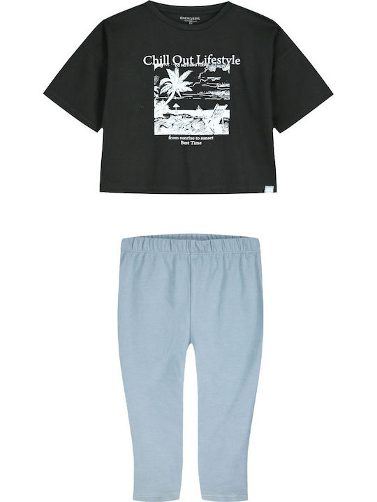Kinderbekleidungssets mit Leggings Sommer 2Stücke Staubgrau