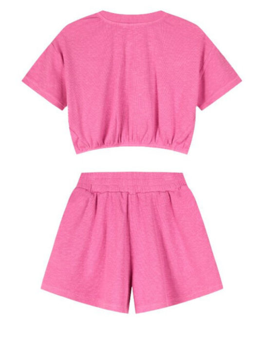 Kids Set with Shorts Summer 2 Pieces Fuchsia