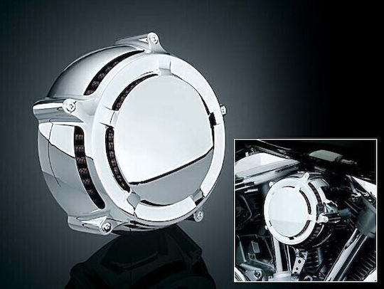 Kuryakyn Motorcycle Air Filter Honda VTX 1800 Chrome High Five Air Cleaner Chrome