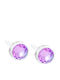 Blomdahl Earrings with Lilac Stones