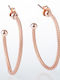 Earrings Hoops Made of Silver Gold Plated Pink