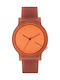 Komono Mono Womens Watch 18mm Battery With Brown Rubber Strap