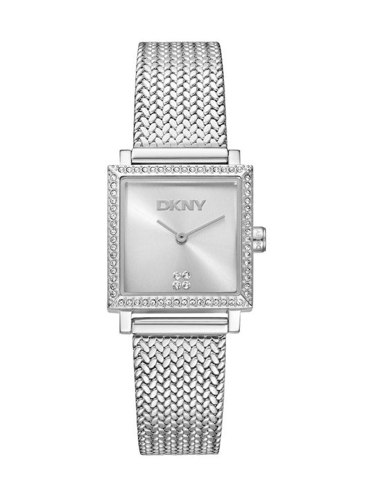 DKNY Womens Watch Battery with Silver Metal Bracelet
