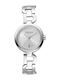 DKNY Γυναικείο Ρολόι 28mm Μπαταρίας με Ασημί Μεταλλικό Μπρασελέ