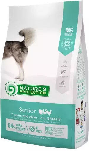 Nature's Protection 4kg Dry Dog Food for Elderly Dogs with Poultry
