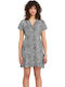 Summer Mini Shirt Dress Black/White Dress