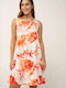 Summer Shirt Dress Orange