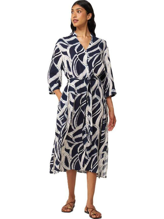 Sommer Midi Wickel Damenkleid aus Popeline