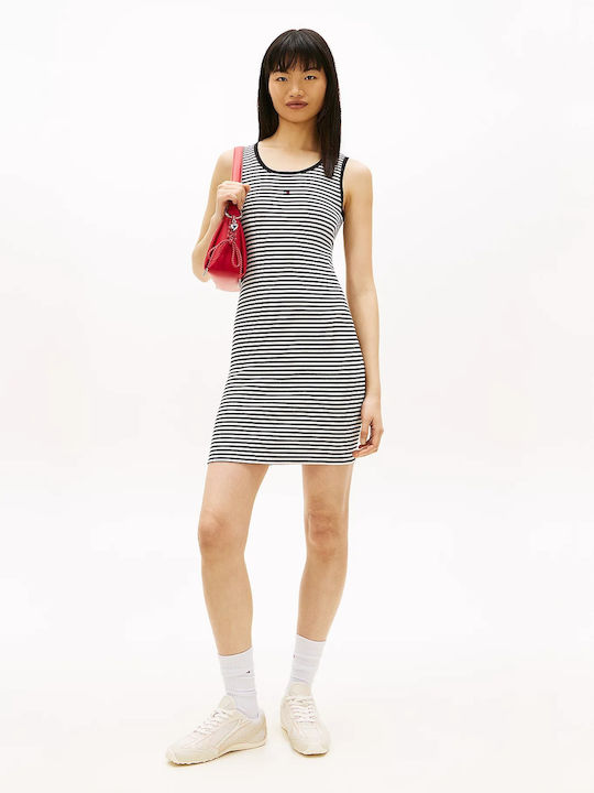 Essential Καλοκαιρινό Mini Φόρεμα 0aq/black - Ecru Stripe