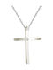 Kritsimis Women's White Gold Cross 18K with Chain