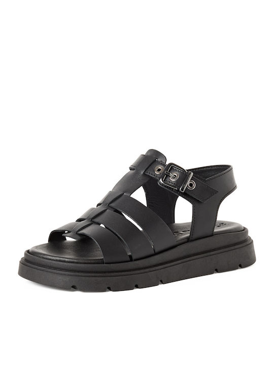 Leather Women's Sandals Black